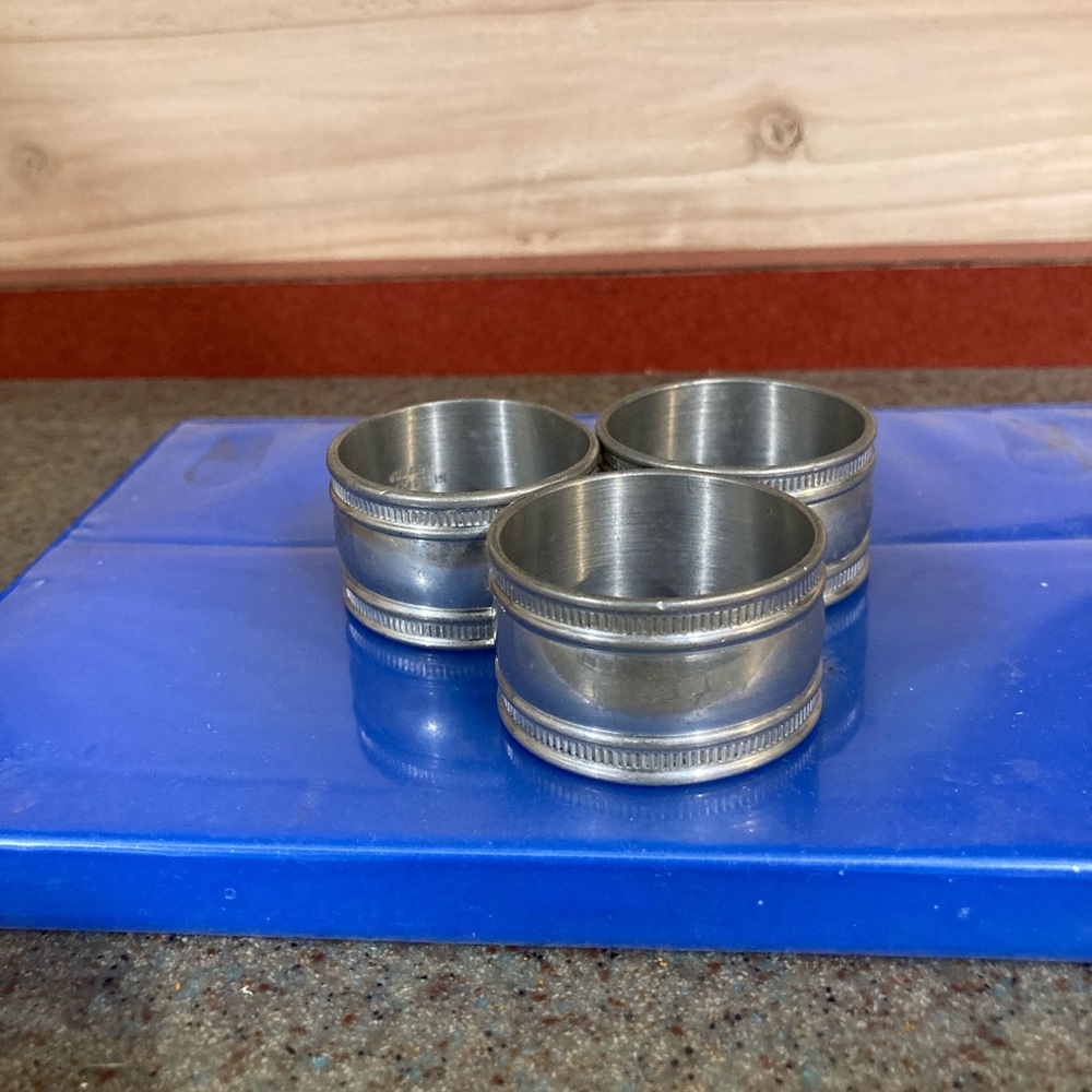 Pewter napkin rings